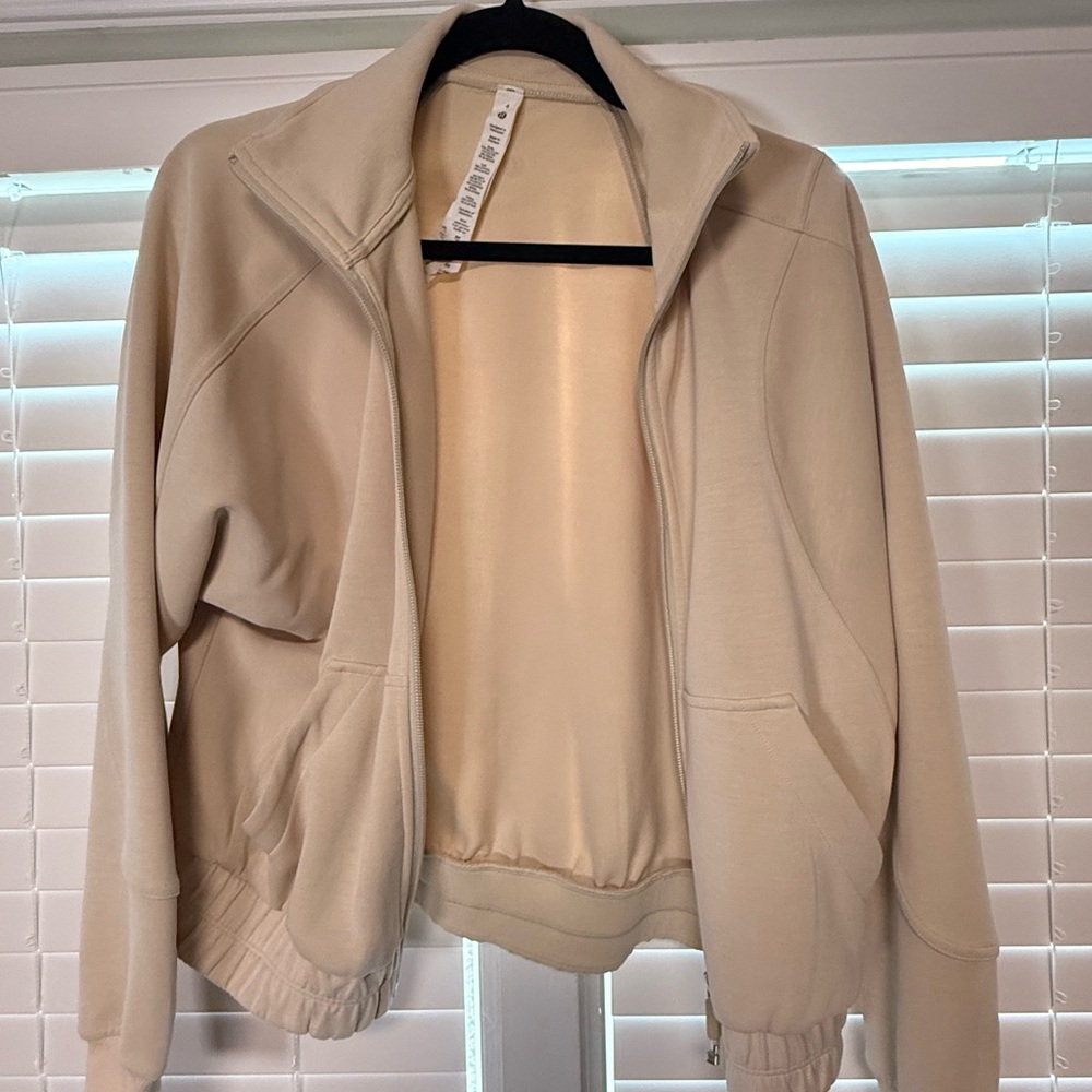 Lululemon Athletica Beige Bomber Jacket